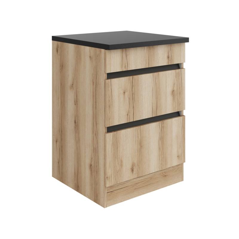 Optifit Unterschrank mit Auszügen 60 x 88 x 60 cm Kaya290 Wildeiche Nachbildung von Optifit