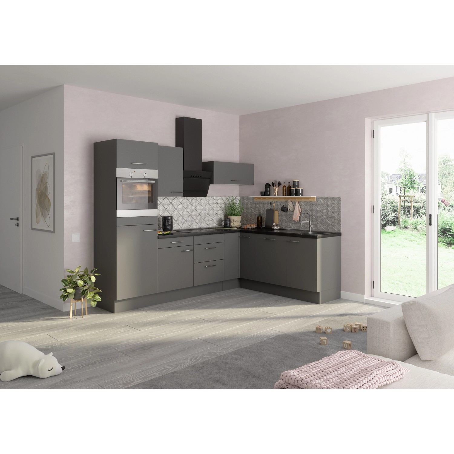 Optifit Winkelküche Optikoncept Mats ohne E-Geräte 270 cm Basaltgrau Optifit Winkelküche Optikoncept Mats ohne E-Geräte 270 cm Basaltgrau von Optifit