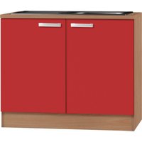 OPTIFIT Spülenschrank "Odense", 100 cm breit, mit 2 Türen, inkl. Einbauspüle aus Edelstahl von Optifit