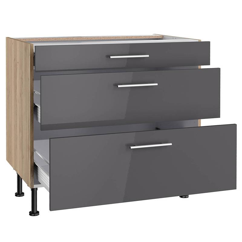 home24 Unterschrank IV 90cm Grau/Anthrazit/Wildeiche home24 Unterschrank IV 90cm Grau/Anthrazit/Wildeiche von home24