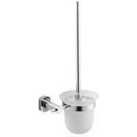 Optima - Cube Way Wand-WC-Bürste aus Glas und Metall, Chrom (SPI37) von Optima