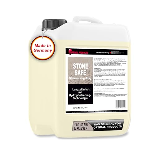 Optimal Products Steinversiegelung/Imprägnierung | Atmungsaktive Langzeitschutz-Versiegelung mit Hydrophobierung I 5l Kanister von Optimal Products die bessere Lösung