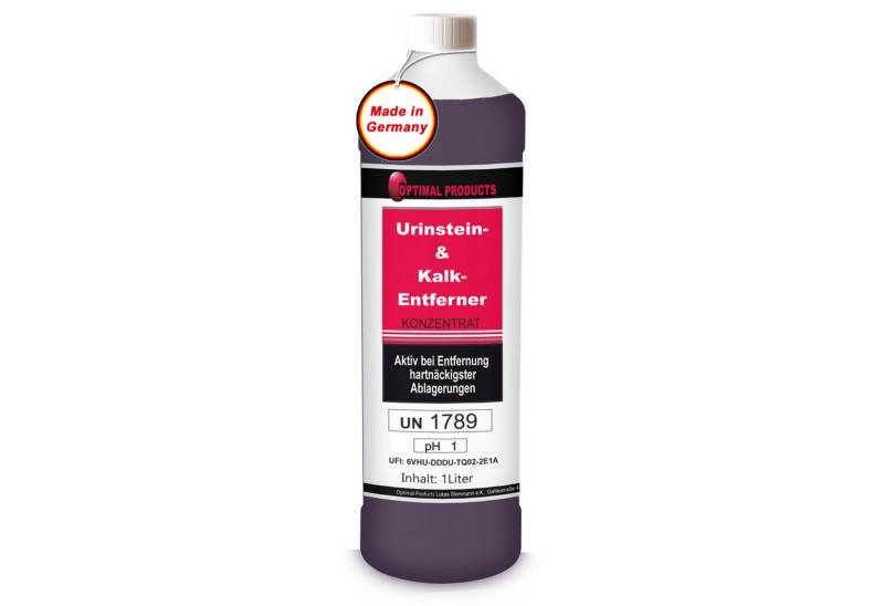 Optimal Products die bessere Lösung Urinsteinentferner Urinsteinlöser (1 Liter Flasche Löst starken Urinstein und Kalk) von Optimal Products die bessere Lösung