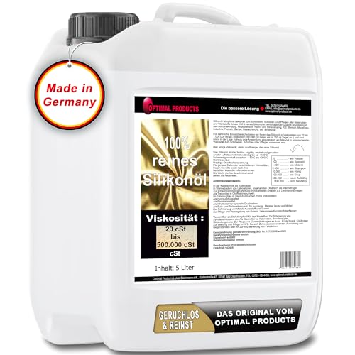 Silikonöl höchste Reinheit Viskosität 20 cSt / 5 Liter Kanister Silikonöl höchste Reinheit Viskosität 20 cSt / 5 Liter Kanister von Optimal Products die bessere Lösung