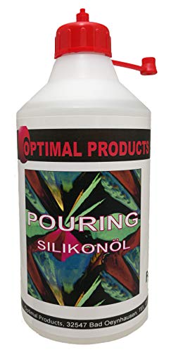 Optimal Products Pouring Silikonöl 500ml I 100% Reines Silikonöl geruchlos I Sehr ergiebig & einfach zu dosieren I Für Fluid Acrylic Painting von Optimal Products die bessere Lösung