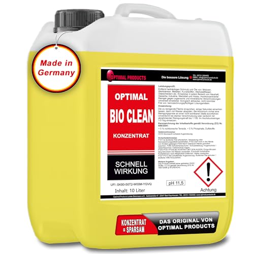 Optimal Products Bio Clean Maschinenreiniger Hallenreiniger Bodenreiniger SCHAUMARM 10 Liter von Optimal Products