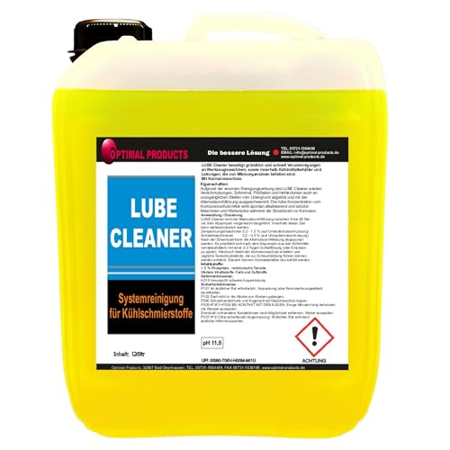 Optimal Products Systemreiniger 5L I Lube Reiniger für Kühlschmierstoff I Gegen Verunreinigungen & Schimmel an Werkzeugmaschinen, mit Korrosionsschutz von Optimal Products die bessere Lösung