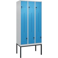 C+P Z-Spind Classic PLUS, Gestell, 6 Abteile, HxBxT 2.120 x 900 x 500 mm, lichtgrau, lichtblau, für Vorhängeschloss C+P Z-Spind Classic PLUS, Gestell, 6 Abteile, HxBxT 2.120 x 900 x 500 mm, lichtgrau, lichtblau, für Vorhängeschloss von C+P