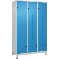 C+P Z-Spind Classic PLUS, Füße, 6 Abteile, HxBxT 1.950 x 1.200 x 500 mm, lichtgrau, lichtblau, für Vorhängeschloss C+P Z-Spind Classic PLUS, Füße, 6 Abteile, HxBxT 1.950 x 1.200 x 500 mm, lichtgrau, lichtblau, für Vorhängeschloss von C+P