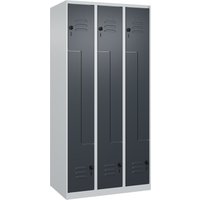 C+P Z-Spind Classic PLUS, 6 Abteile, HxBxT 1.850 x 900 x 500 mm, lichtgrau, anthrazitgrau, für Vorhängeschloss C+P Z-Spind Classic PLUS, 6 Abteile, HxBxT 1.850 x 900 x 500 mm, lichtgrau, anthrazitgrau, für Vorhängeschloss von C+P