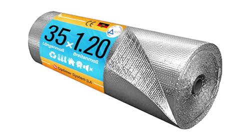 Optimer System - Isolierung Dämmung reduziert Kälte und Kitze - Heizung Isolierung Wand und Dach, Boden - 10x1.20m - 12m² (35x1.20m) Optimer System - Isolierung Dämmung reduziert Kälte und Kitze - Heizung Isolierung Wand und Dach, Boden - 10x1.20m - 12m² (35x1.20m) von Optimer System