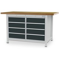 Bedrunka+Hirth Kastenwerkbank R 18-24, HxBxT 859 x 1.500 x 750 mm, lichtgrau, anthrazitgrau, 8 Schubladen 8x150 mm Bedrunka+Hirth Kastenwerkbank R 18-24, HxBxT 859 x 1.500 x 750 mm, lichtgrau, anthrazitgrau, 8 Schubladen 8x150 mm von Bedrunka+Hirth