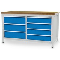 Bedrunka+Hirth Werkbank R 24-24, HxBxT 959 x 1.500 x 750 mm, lichtgrau, lichtblau, 7 Schubladen 4x150 + 3x200 mm Bedrunka+Hirth Werkbank R 24-24, HxBxT 959 x 1.500 x 750 mm, lichtgrau, lichtblau, 7 Schubladen 4x150 + 3x200 mm von Bedrunka+Hirth