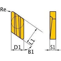 Hm-n Einsätze, .62 KNUX160405R optimale 3441754 von Optimum
