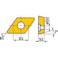 3441751 plaquitas de corte para n. 93 DNMG150408 - Optimum von Optimum