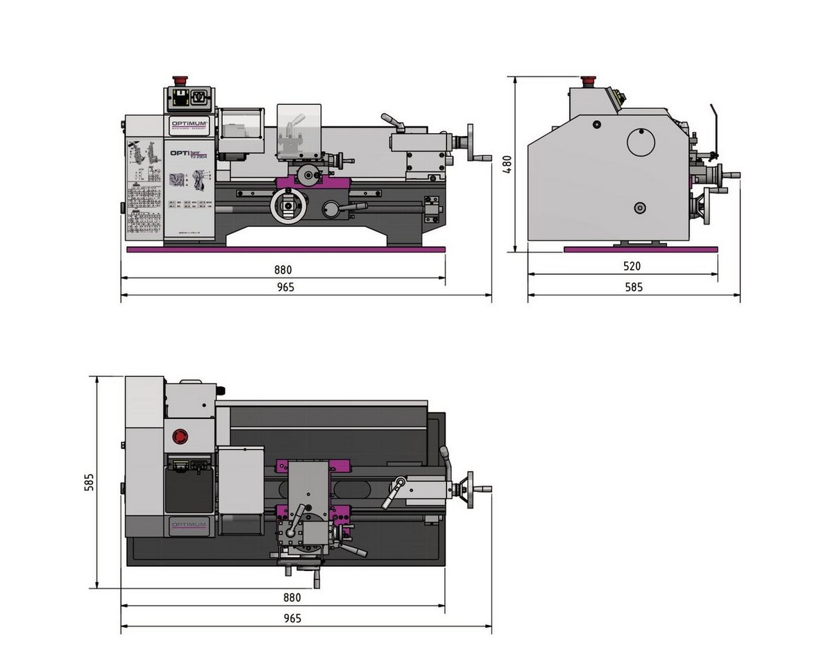 Optimum Drehmaschine Optimum Drehmaschine OPTIturn TU 2304, 3420320 von Optimum