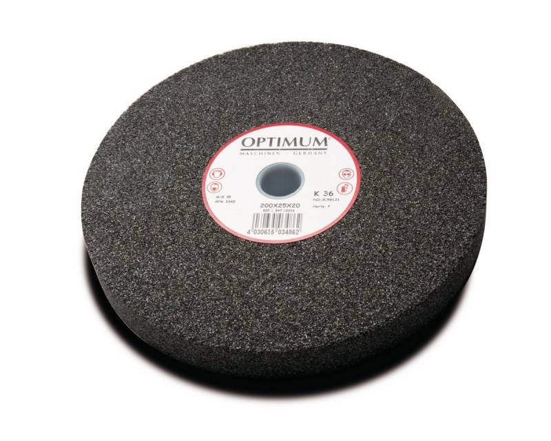 Optimum Schleifscheibe OPTIMUM 3098123 Normalkorund-Schleifscheibe Ø 200 x 25 Ø 20 mm, K60 von Optimum