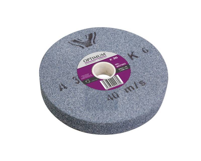 Optimum Schleifscheibe OPTIMUM 3107155 Normalkorund-Schleifscheibe Ø 150 x 20 Ø 16 mm, K80 von Optimum