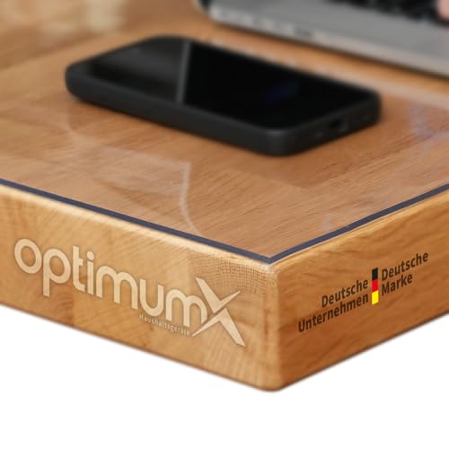 OptimumX Tischfolie Transparent Nach Maß | Glasklar Durchsichtige Tischdecke | Tischschutz | Abwaschbar | Schreibtischunterlage (100x235) von OptimumX Haushaltsgeräte