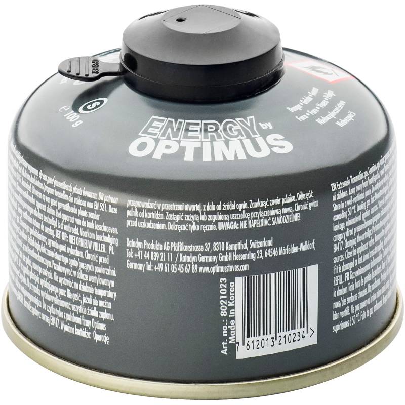 OPTIMUS Schraubkartusche 4-Season Ventil Gas Kartusche Iso Butan/Propan 100 g von Optimus