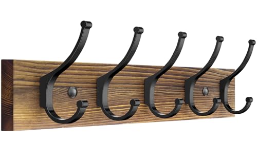 Optish 41,1 cm Garderobenleiste Wandhalterung, Kleiderbügel mit 10 robusten Metallhaken und braunem Echtholz, 1 Packung Garderobe für Hut, Kleidung, Taschen, Jacken usw Optish 41,1 cm Garderobenleiste Wandhalterung, Kleiderbügel mit 10 robusten Metallhaken und braunem Echtholz, 1 Packung Garderobe für Hut, Kleidung, Taschen, Jacken usw von Optish