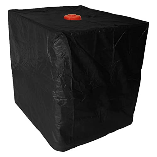 Optizium Wassertank Abdeckplane - 1000 L - 120 x 100 x 116 cm - IBC-Tank Behälter Container UV-Folie Schutzhülle Schutzplane Schutzhaube Cover von Optizium