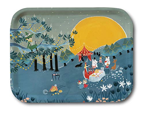 Moomin Sunset Swim - Moomin Bambus Tablett 27 x 20cm von Optodesign
