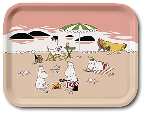 Mumin Tablett Sommer 2021, Holz Serviertablett, 27x20cm von Optodesign