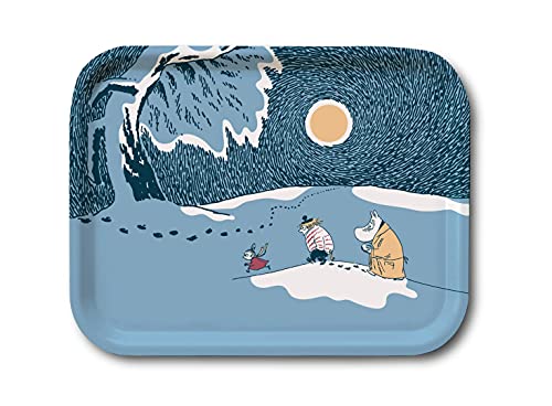 Optodesign Moomin-Tablett aus Birkenholz, Schnee-Mondlicht, Winter 2021, 20 x 27 cm von Optodesign