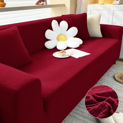 Optxzn Elastischer, Fester Sofabezug für 1/2/3/4/5 Sitzer, Bezug für Sofa, Couch, Sessel, L-förmiger Ecksofa-Schutz, Schonbezug für Wohnzimmer von Optxzn