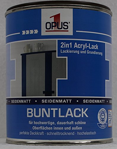 OPUS1 Buntlack wv sm silbergrau 0,75L wasserverdünnbar von Opus 1