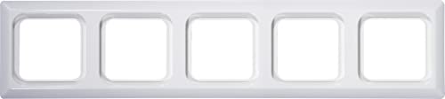 Abdeckrahmen 5-fach reinweiß OPUS 1 KANTO – Modernes Design mit klaren Linien, Polycarbonat, glänzend, 82 mm Breite, für OPUS®-UP-Feuchtraum, PVC-frei von Opus