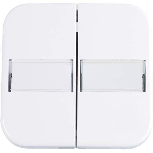 Opus 560.409.27 Flächen-Doppelwippe, alpinweiß mit Beschriftungsfeld, für Antennenabdeckung 4 Loch 55 pw von Opus