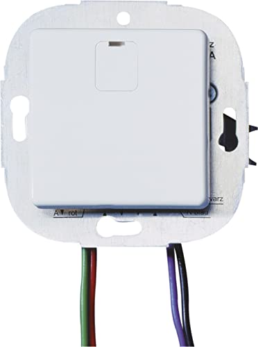 OPUS 561.024.02 Zentral-Trennrelais 750 VA 230V, 50Hz, mit Zentralplatte Fusion Rahmen 2-f, pw Kunststoff polarweiß, reinweiß von Opus