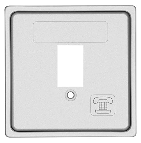 OPUS® 55 Abdeckung für 1-fach TAE-Anschlussdosen Farbe alu - silber - seidenglanz von Opus