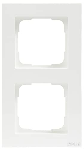 OPUS® 55 Kubus Abdeckrahmen Ausführung 2-fach, Farbe polarweiß-seidenmatt von Opus