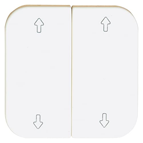 OPUS 1 Serienwippe Bridge und Wandsender-Modul Ausführung mit Pfeil, Farbe alpinweiß, klein von Opus