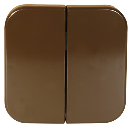 OPUS 560.403.08, braun Flächen-Doppelwippe, Serienschalter u. -taster von Opus