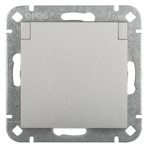 Opus 512.221.43 55 Schutzkontakt-Steckdose, Alu-Silber-seidenglanz Opus 512.221.43 55 Schutzkontakt-Steckdose, Alu-Silber-seidenglanz von Opus