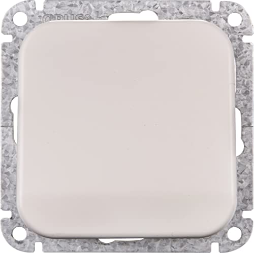 Opus 560.424.02 Kabelauslass mit Zug-entlastung, reinweiss Fusion G-Rahmen 1-f, sw Glas, schwarz von Opus