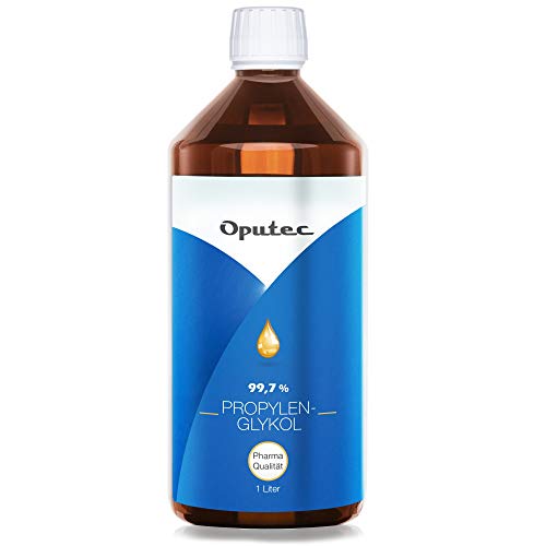 Oputec 1L Propylenglykol in pharmazeutischer Qualität: 1000ml flüssiges 1,2-Propandiol in Ph. Eur. Qualität - Trägerstoff, Feuchthaltemittel, Cremes von Oputec