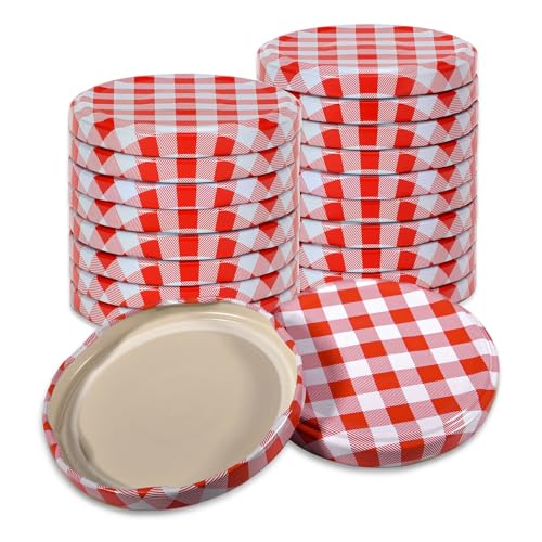 Oputec 20 x Schraubdeckel TO 82 Rot-Weiß kariert – Ersatzdeckel für Einmachgläser | Twist Off Deckel, luftdicht & lebensmittelecht | Einmachdeckel für Marmelade, Einkochen & Vorrat | Made in EU Oputec 20 x Schraubdeckel TO 82 Rot-Weiß kariert – Ersatzdeckel für Einmachgläser | Twist Off Deckel, luftdicht & lebensmittelecht | Einmachdeckel für Marmelade, Einkochen & Vorrat | Made in EU von Oputec