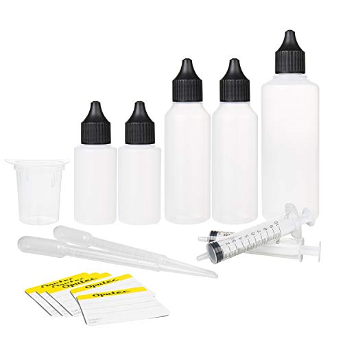 Oputec Liquid Misch Set 20 TLG.: 30ml, 50ml, 100ml, Messbecher, Spritze, Pipette, Etiketten von Oputec