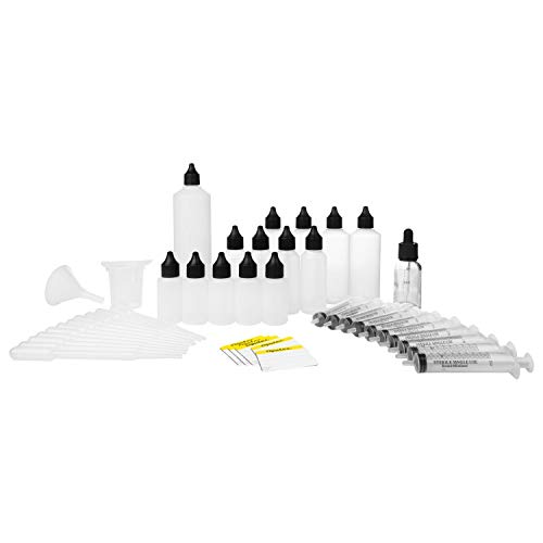 Oputec Liquid Misch Set XXL 53 TLG.: 30ml, 50ml, 100ml, 250ml, Apotherkerflasche, Messbecher, Spritze, Pipette, Etiketten von Oputec