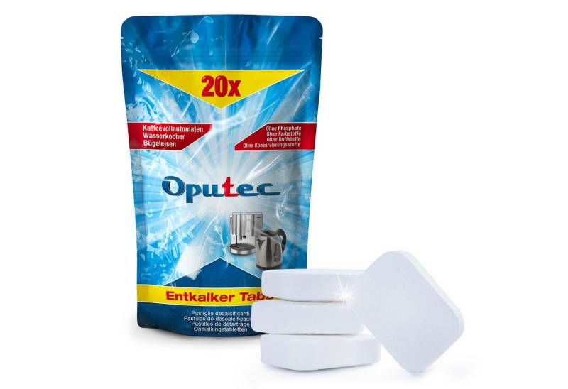 Oputec Oputec 20x Entkalker Tabs Entkalker-Tabletten für Kaffeevollautomaten Entkalkungstabletten (Sparset, [- 20 Tabs) von Oputec