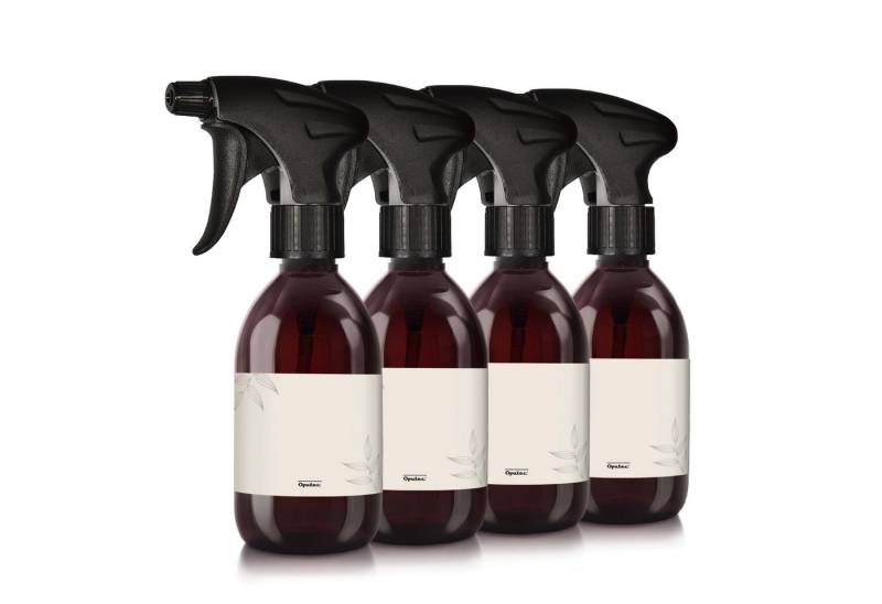Oputec Sprühflasche 4 x 300ml Sprühflaschen aus Kunststoff Braun zum Befüllen + Etiketten Oputec Sprühflasche 4 x 300ml Sprühflaschen aus Kunststoff Braun zum Befüllen + Etiketten von Oputec