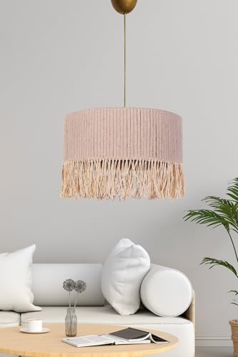 Elegant Beige Chandelier, 20 cm Height x 30 cm Width, Plastic Body, E27 Socket (Max 40W), 60 cm Cable Included | Perfect for Modern Home Décor von Opviq