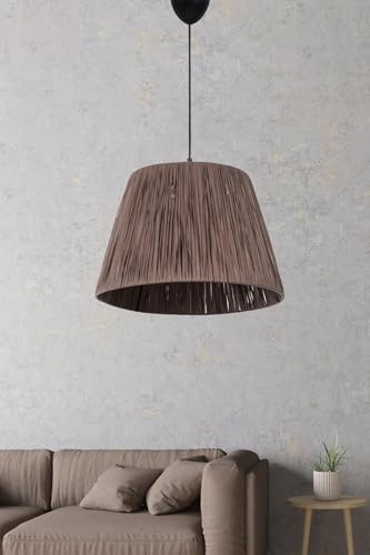 Elegant Brown Chandelier, 20 cm Height x 30 cm Width, Plastic Body, E27 Socket Max 40W, 60 cm Cable Included | Perfect for Modern Home Décor Elegant Brown Chandelier, 20 cm Height x 30 cm Width, Plastic Body, E27 Socket Max 40W, 60 cm Cable Included | Perfect for Modern Home Décor von Opviq