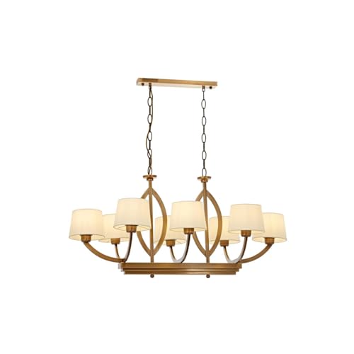 Elegant Chandelier with Metal Body & Glass Cap, 90 cm Height, 100 cm Width | Cream & Vintage Colors | 8 x E27 Max 40W | Modern Glam Design for Home Elegant Chandelier with Metal Body & Glass Cap, 90 cm Height, 100 cm Width | Cream & Vintage Colors | 8 x E27 Max 40W | Modern Glam Design for Home von Opviq