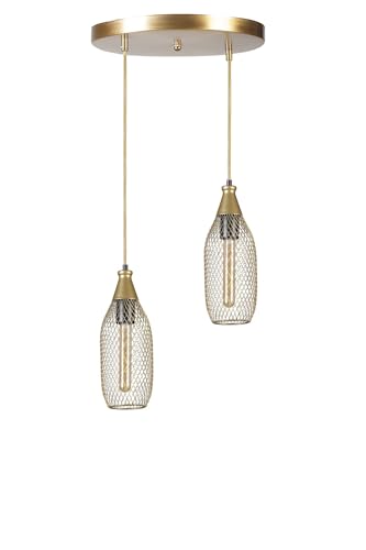 Elegant Gold Chandelier, Adjustable Height 70 cm, Metal Body with Antique Coating, E27 Socket Max 40W, Perfect for Modern Home Décor & Lighting. Elegant Gold Chandelier, Adjustable Height 70 cm, Metal Body with Antique Coating, E27 Socket Max 40W, Perfect for Modern Home Décor & Lighting. von Opviq